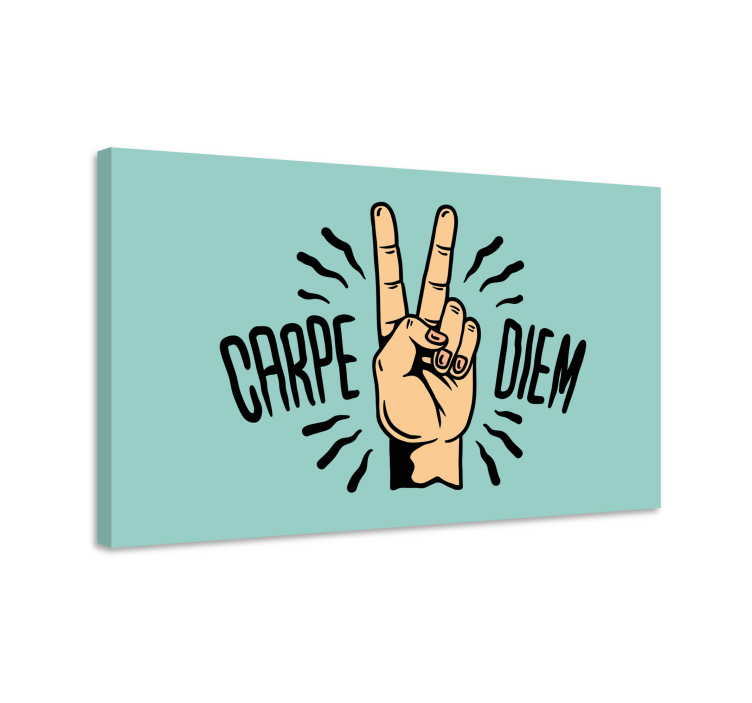 Quadro con frase gesto della mano carpe diem - TenStickers