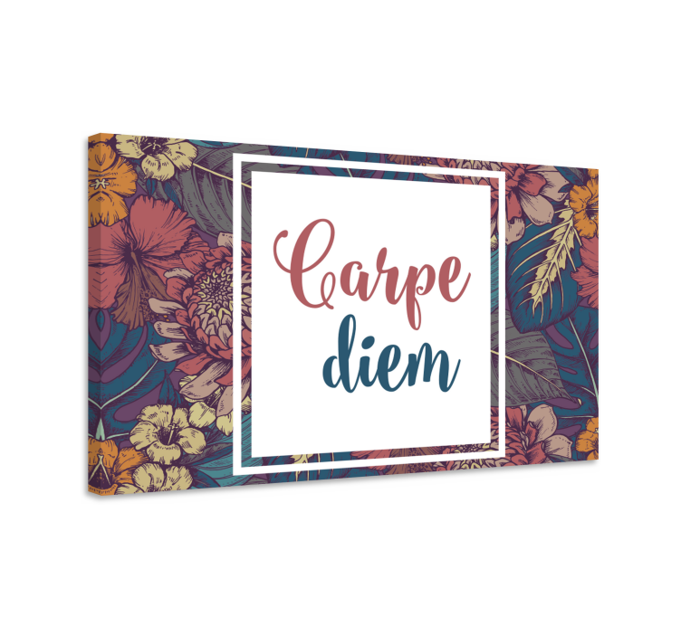 Quadro con frase motivo carpe diem - TenStickers