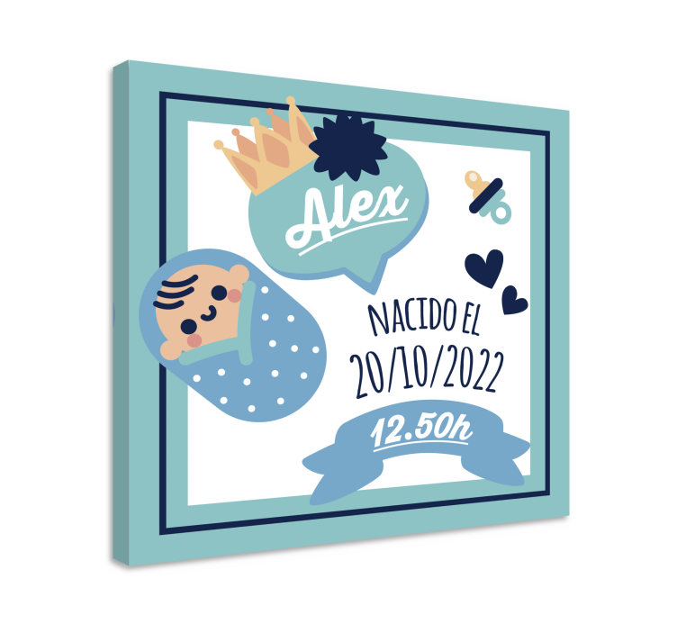 Quadri cameretta neonato design annuncio baby - TenStickers