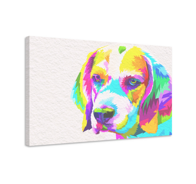 Quadro con beagle effetto acquerello - TenStickers