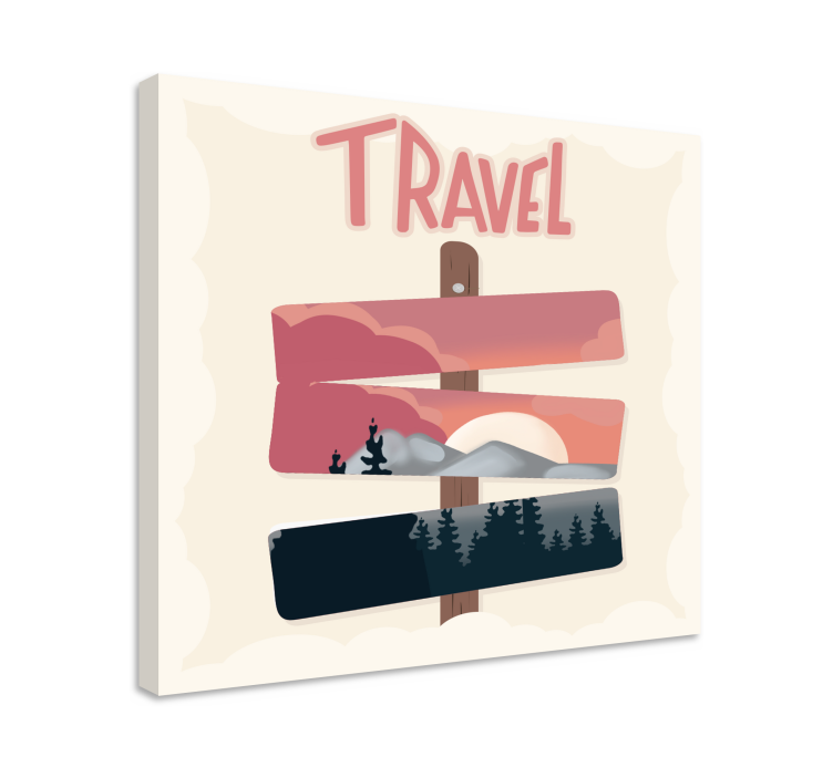 Quadro città e paesi cartello di viaggio - TenStickers