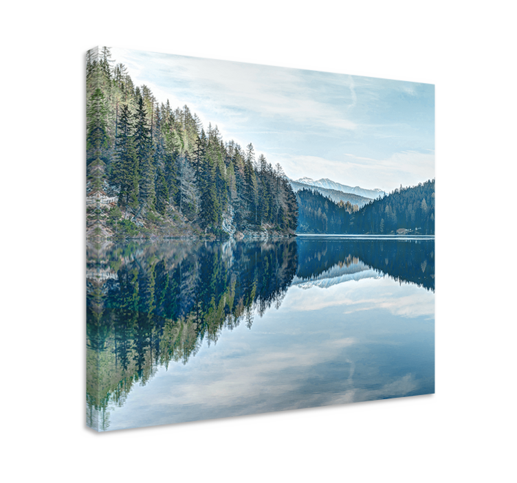 Quadro con alberi Natura foresta fiume - TenStickers