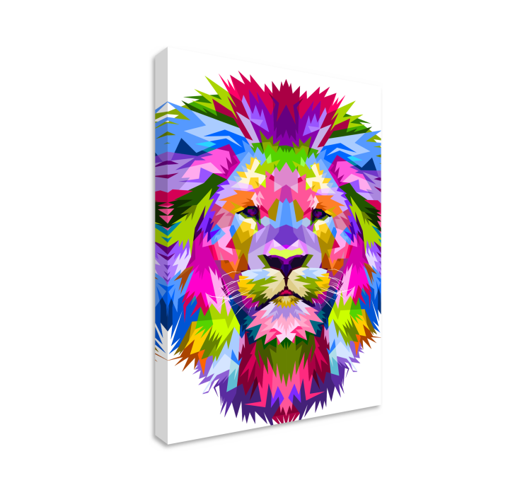 Quadro con leone colorato - TenStickers