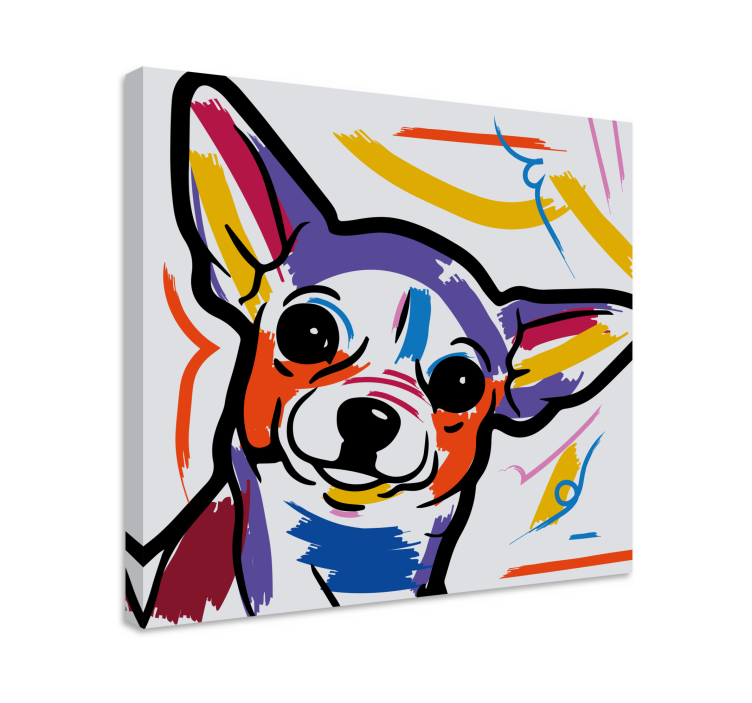 Dipinto cane opere d'arte canine colorate - TenStickers
