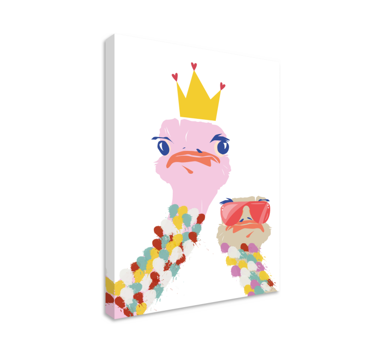 Quadro con animali e insetti struzzo coronato - TenStickers