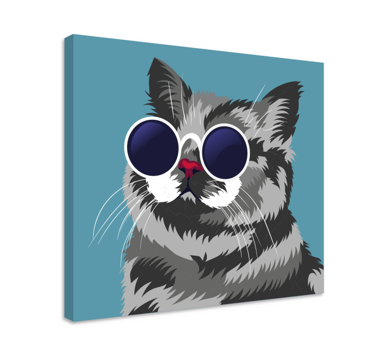 Quadro gatto ritratto di un gatto elegante - TenStickers