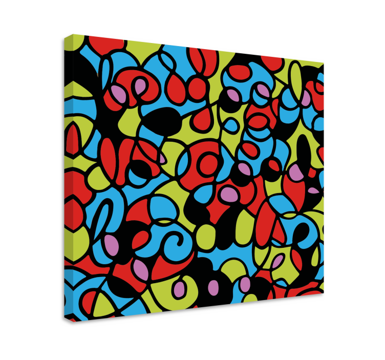 Quadro astratto forme colorate vorticosi - TenStickers