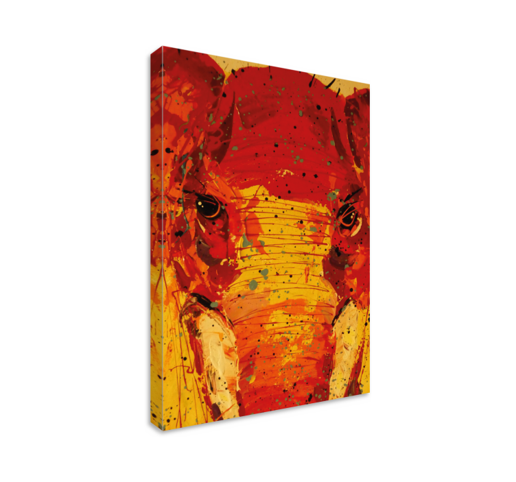 Quadro con elefanti ritratto di elefante vibrante - TenStickers