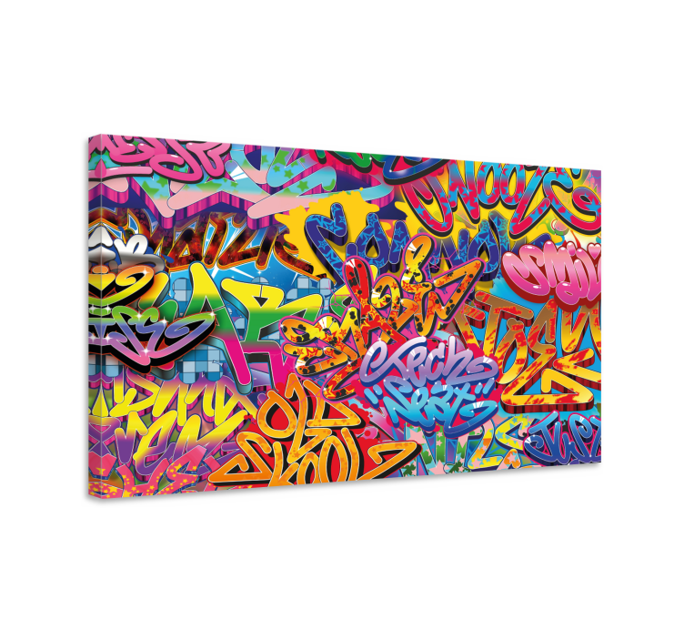 Quadro con testo arte graffiti vivace - TenStickers
