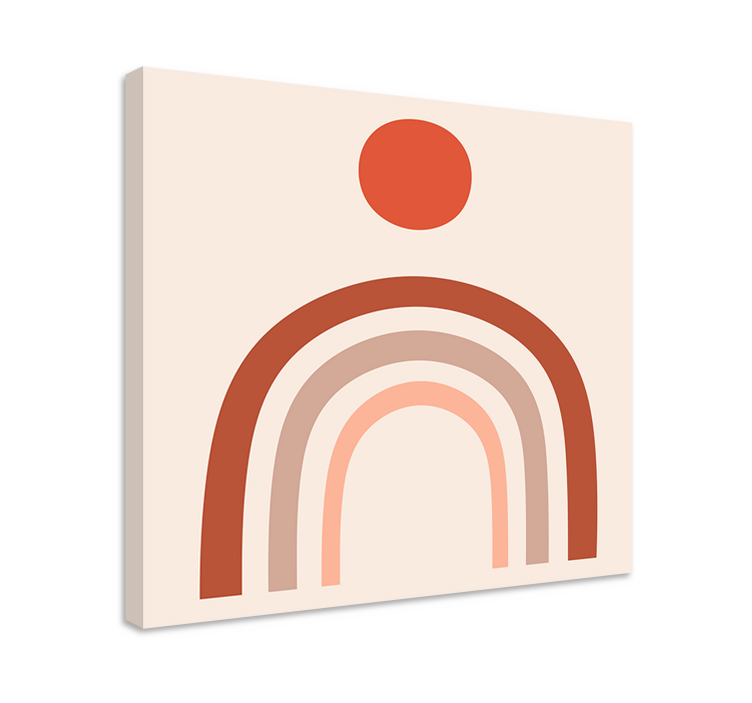 Dipinto buddha archi astratti al tramonto - TenStickers