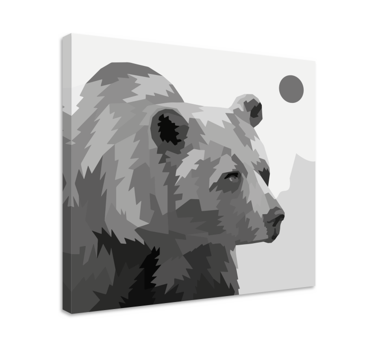 Quadro con animali e insetti ritratto di orso maestoso - TenStickers