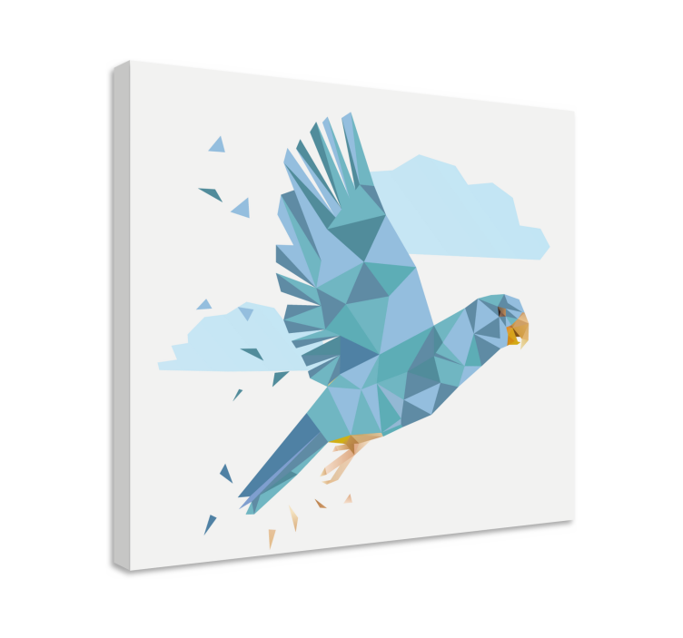 Quadro con uccelli uccello blu in volo - TenStickers