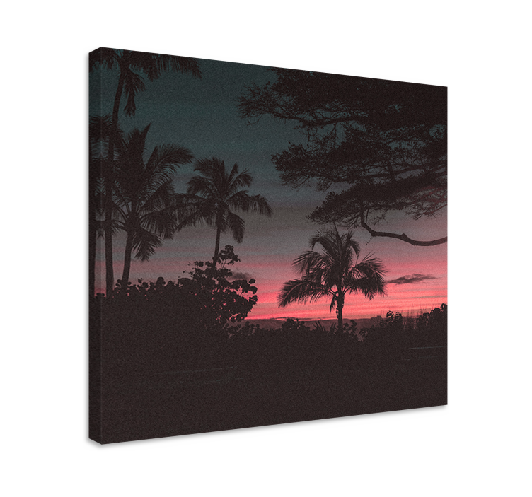 Quadro paesaggio atmosfere di tramonto tropicale - TenStickers