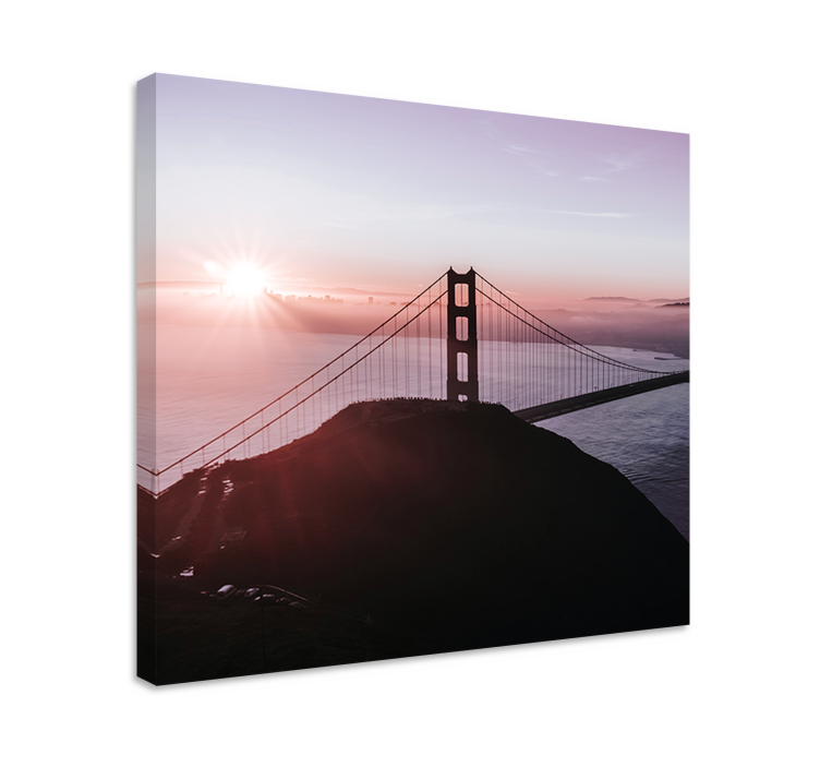 Quadro città e paesi ponte di golden gate - TenStickers