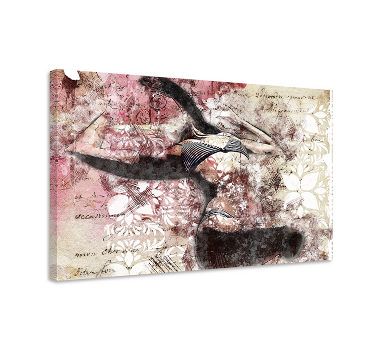 Quadri persona e personaggi design silhouette ballerina - TenStickers