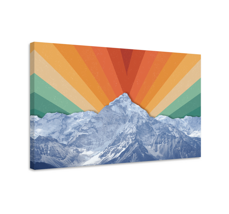 Quadro paesaggio alba maestosa sulle montagne - TenStickers