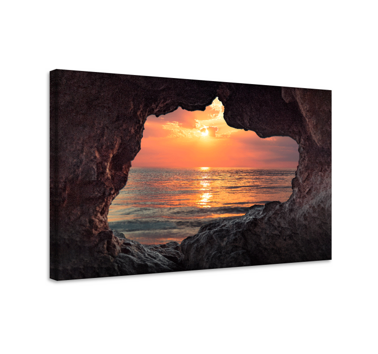 Quadro paesaggio tramonto tra le rocce - TenStickers