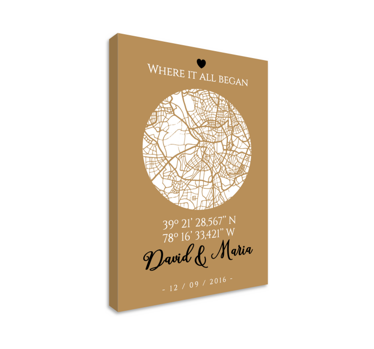 Quadro personalizzabile dove tutto è cominciato - TenStickers