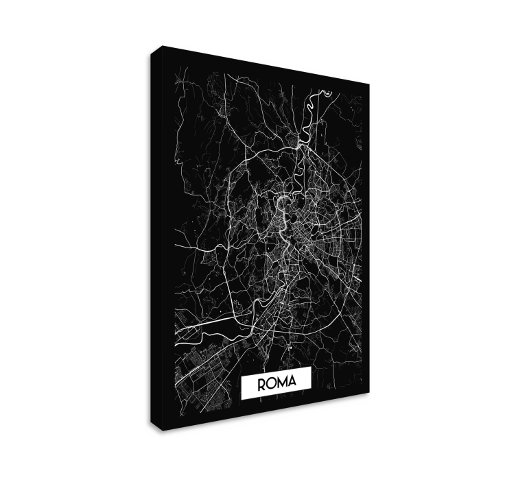 Quadro città e paesi Roma stampa mappamondo - TenStickers