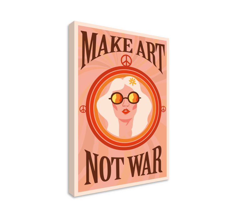 Quadro con testo fa' l'arte non la guerra - TenStickers