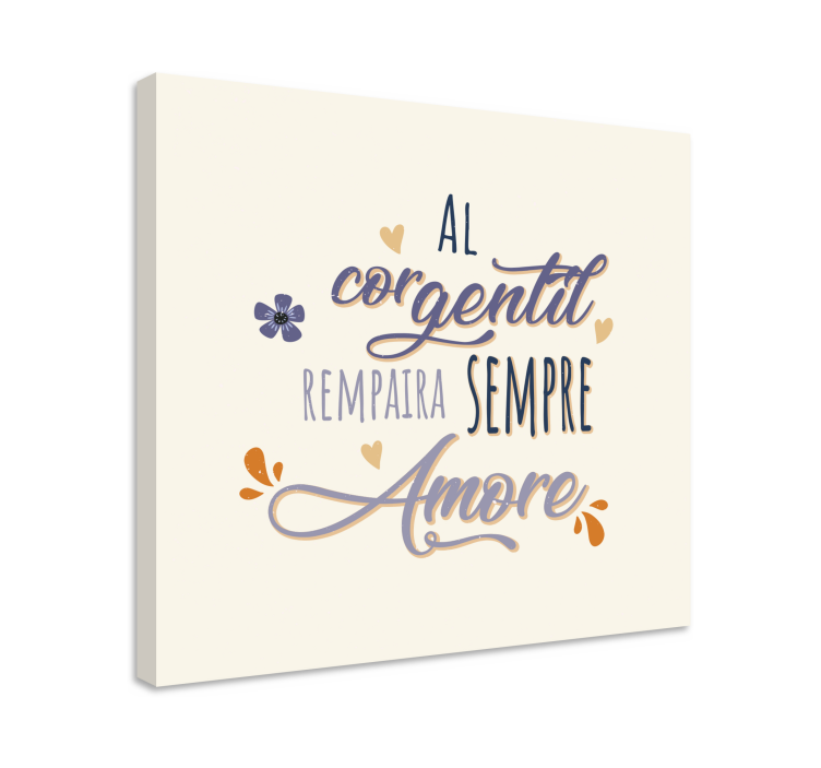 Quadro con testo Guido Guinizelli frase quadro - TenStickers