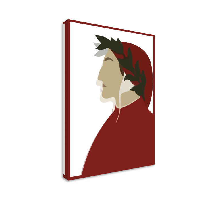Quadro persona Dante ritratto quadro arte - TenStickers