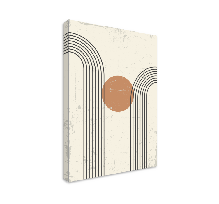 Quadro geometrico mezzo arco astratto - TenStickers