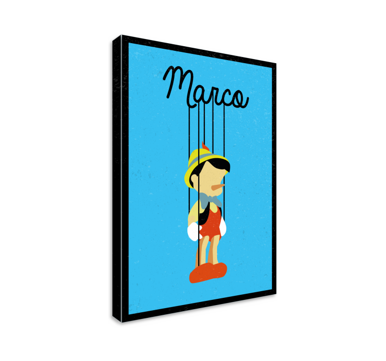 Quadro per bambini Pinocchio personalizzato - TenStickers