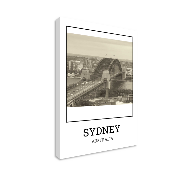 Quadro Sydney bianco e nero - TenStickers