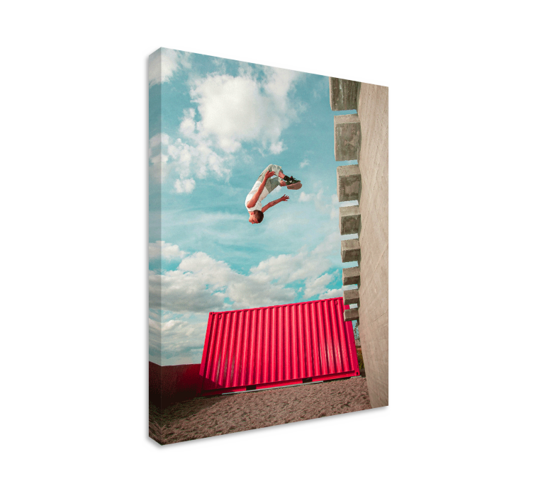 Quadro con ragazzo che fa parkour - TenStickers