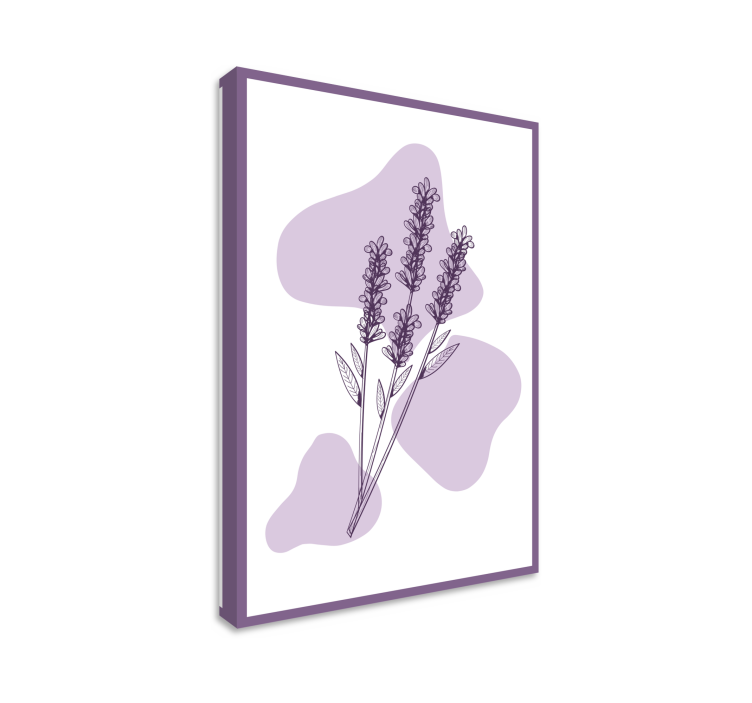 Dipinto fiori disegno pianta di lavanda - TenStickers