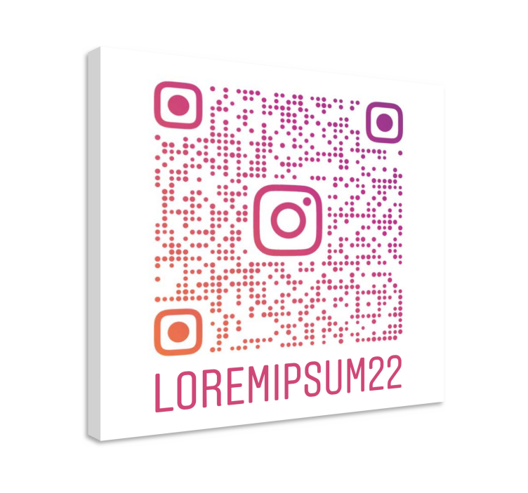 Quadro personalizzabile codice QR Instagram - TenStickers