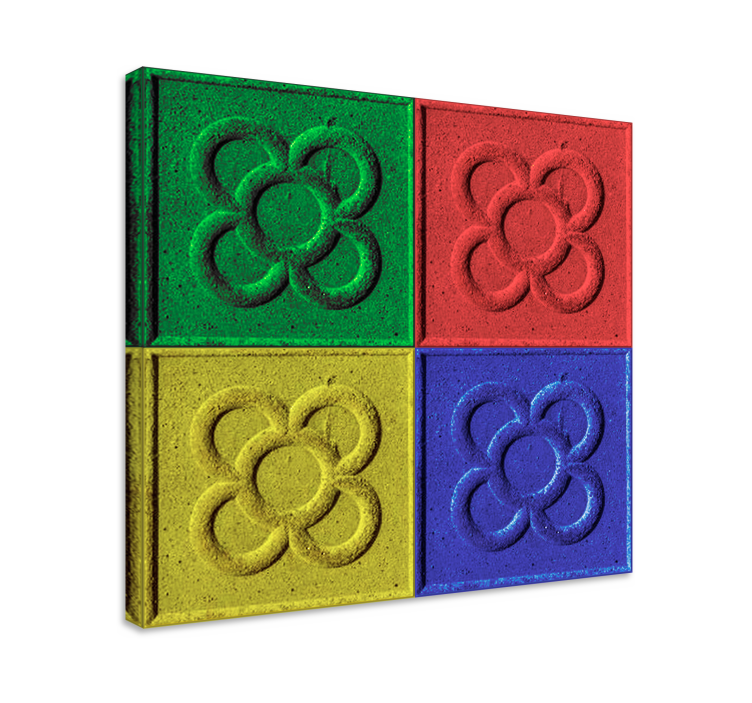 Quadro salone piastrelle pop art - TenStickers