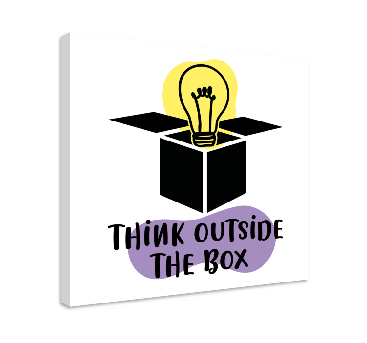 Quadro motivazionale Think outside the box - TenStickers