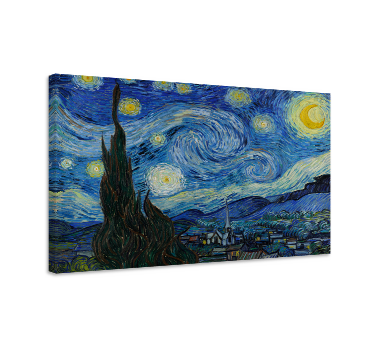 Dipinto arte la notte stellata di Van Gogh - TenStickers