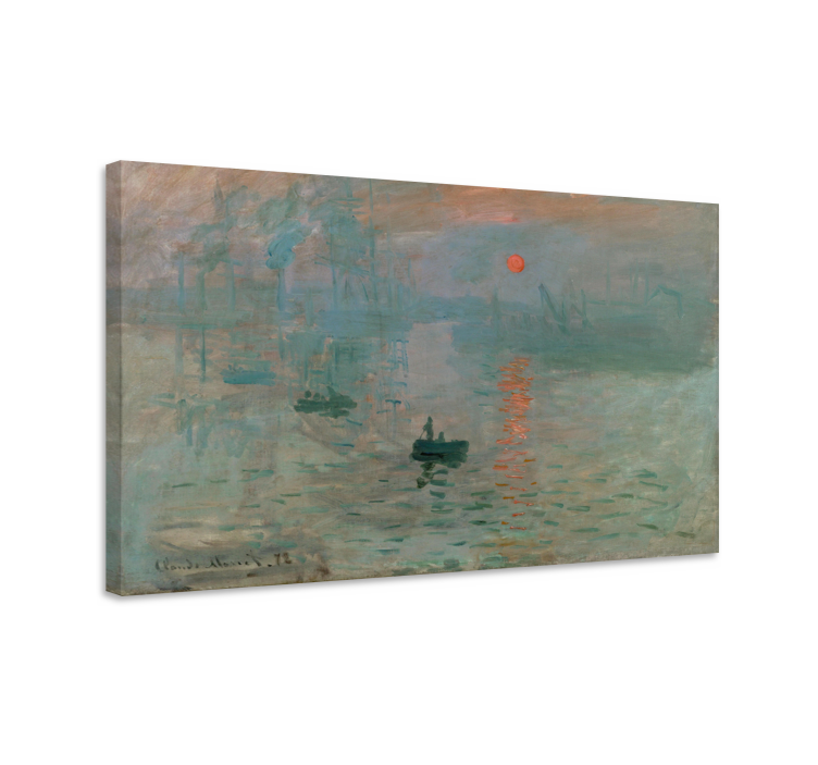 Dipinto impressione del Sole Nascente di Monet - TenStickers