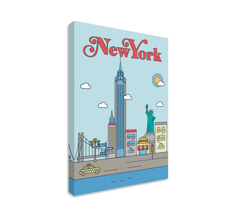 Quadro città e paesi New York - TenStickers