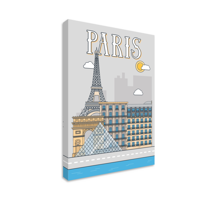 Quadro città e paesi Parigi - TenStickers