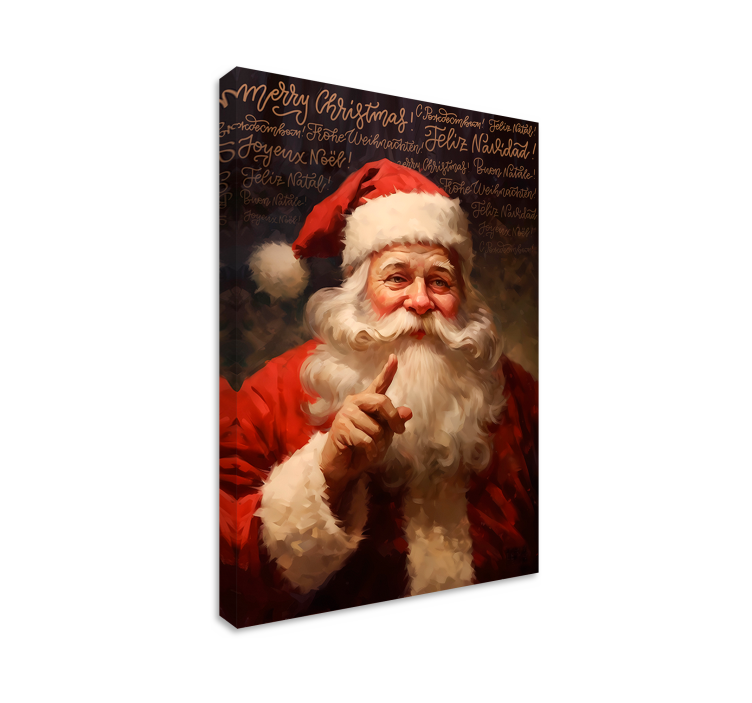 Quadro Natale ritratto di babbo natale - TenStickers