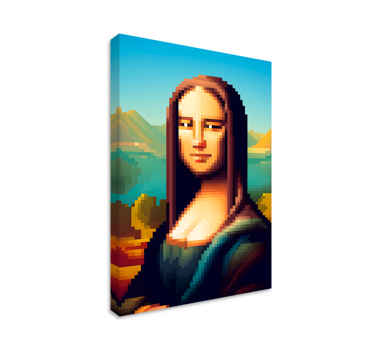 Quadro  arte Gioconda pixelart - TenStickers