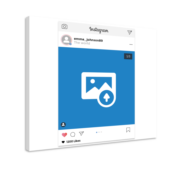 Quadro personalizzabile schermata di instagram - TenStickers