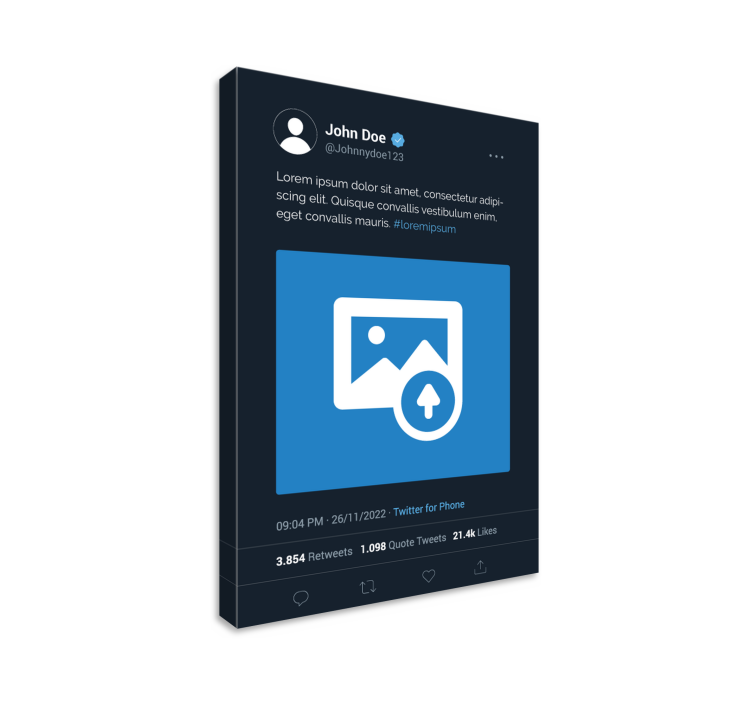 Quadro personalizzabile schermata x twitter - TenStickers