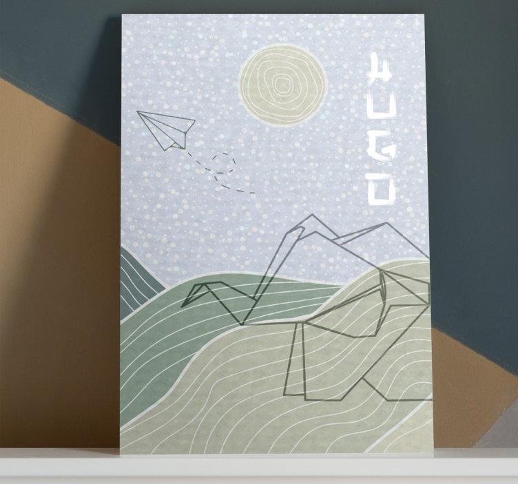 Quadro per cameretta nuvole blu e uccelli - TenStickers