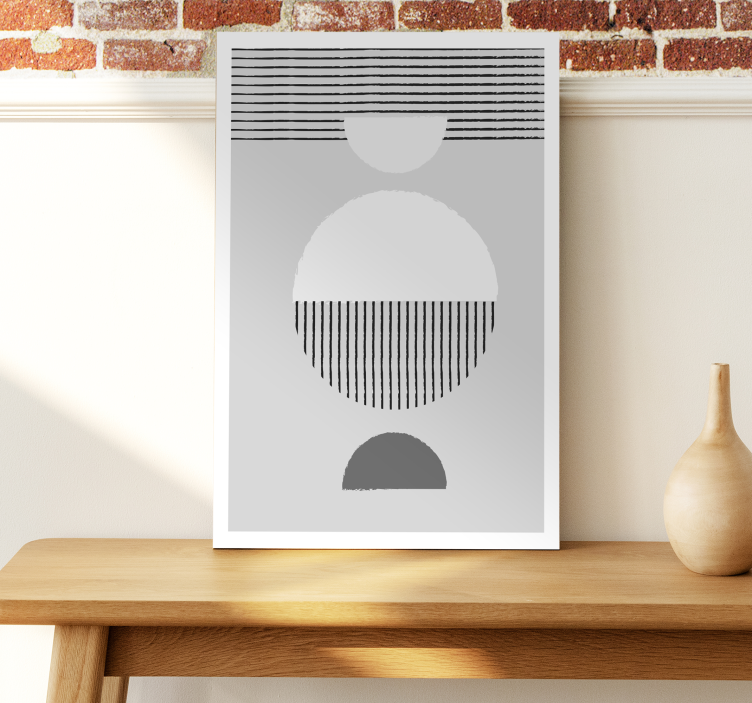 Quadro sala da pranzo cerchio stile nordico - TenStickers