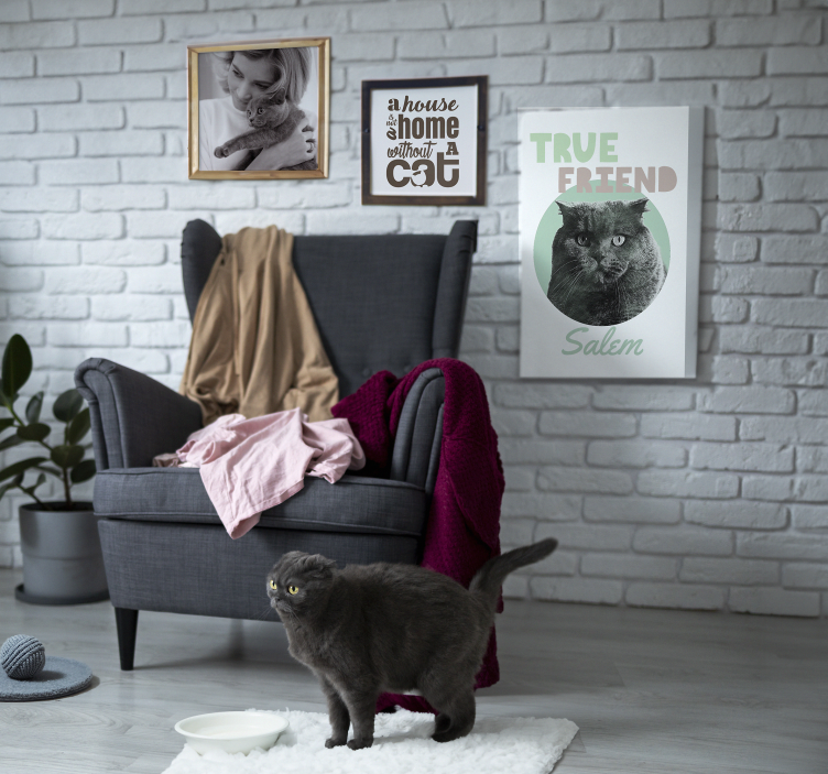 Quadro personalizzabile animale vero amico  - TenStickers