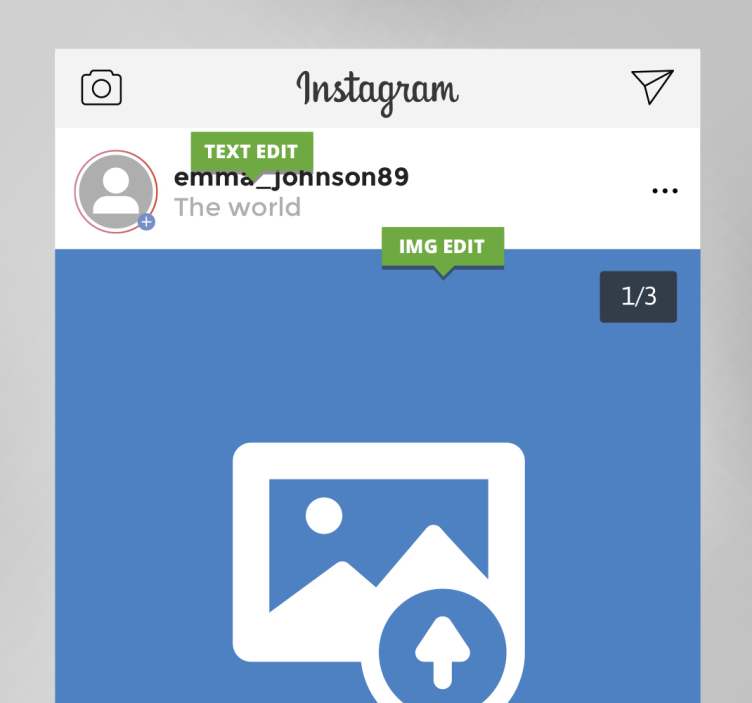 Quadro personalizzabile schermata di instagram - TenStickers