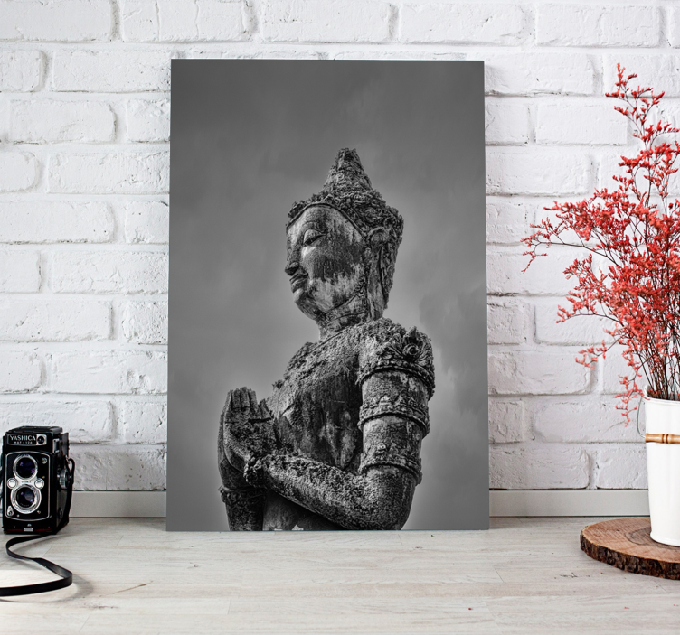 Quadro buddha Buda grigio - TenStickers