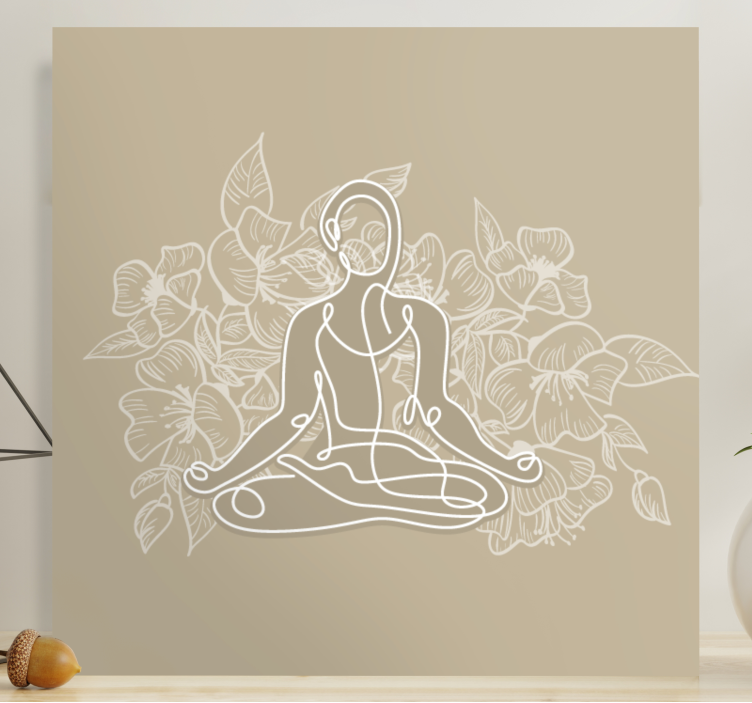 Dipinto buddha contorno di buddha serene - TenStickers