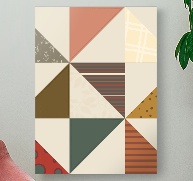 Dipinto buddha mosaico geometrico - TenStickers