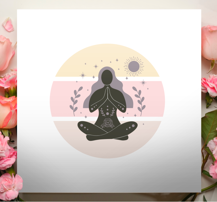 Dipinto buddha posa di meditazione - TenStickers